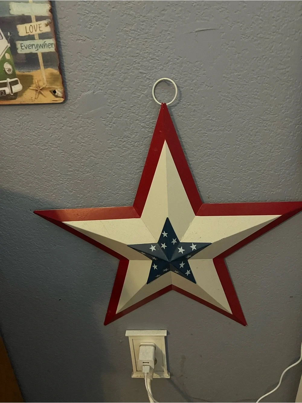 Patriotic Red, White & Blue Star Wall Decor